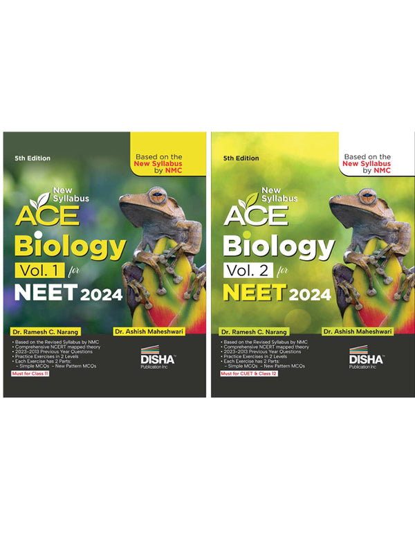 New Syllabus ACE Biology Vol. 1 & 2 for NEET 2024 - 5th Edition | Based on the new syllabus by NMC | 100% useful for CUET & Class 11/ 12