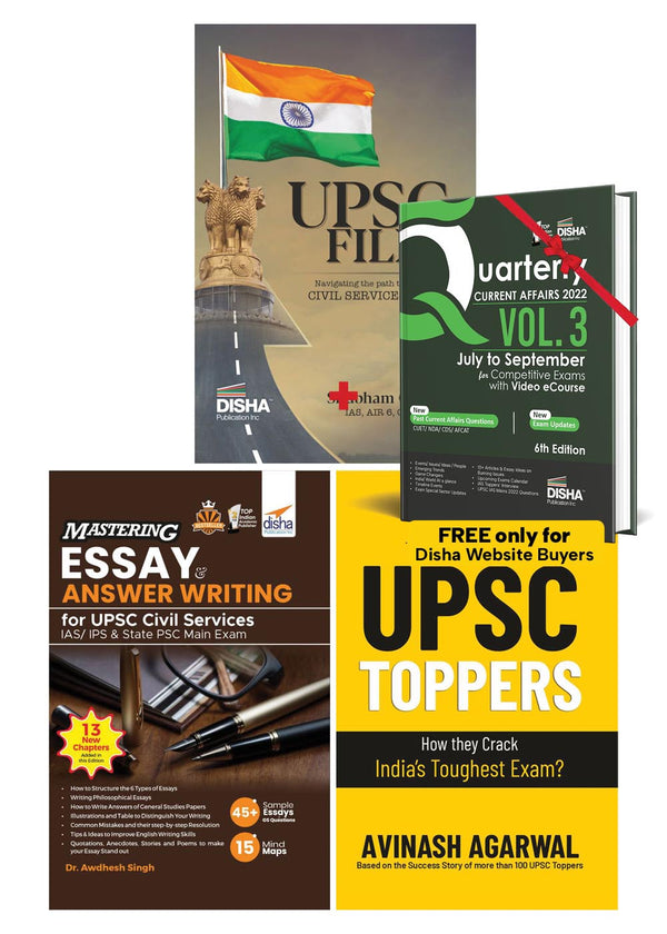 UPSC Master Class Combo (set of 3 Books) - UPSC Files, Toppers' Secret Code, Mastering Essay & Answer Writing for Civil Services IAS Prelim & Main | Strategy for Prelim/ Main/ Interview, Revision