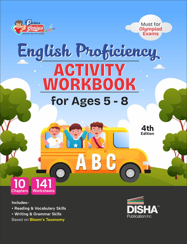 Disha Perfect Genius English Proficiency Activity Workbook for Ages 5 to 8 - 4th Edition | Must for Olympiad Exams | Builds 141 Life Skills