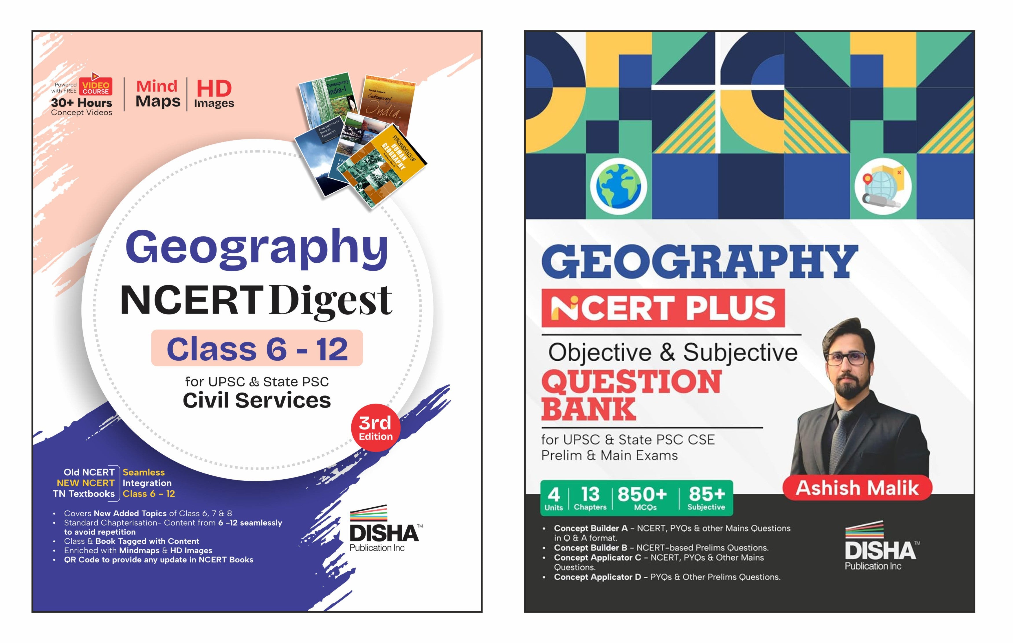 Disha Combo (set of 2 Books) Geography NCERT Digest (Concept Notes ...
