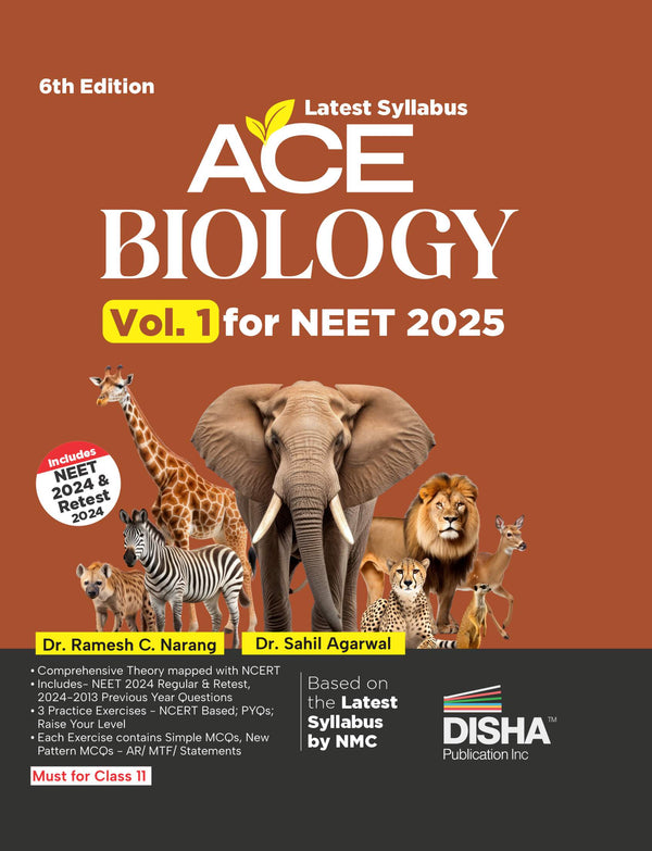 Disha New Syllabus ACE Biology Vol. 1 for NEET 2025 - 6th Edition | Based on the new syllabus by NMC | 100% useful for CUET & Class 12