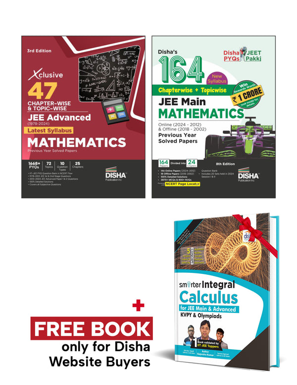 Combo 164 JEE Main (New Syllabus) & 47 Xclusive JEE Advanced Mathematics Chapterwise & Topicwise Previous Year Solved Papers (set of 2 Books) 2nd Edition | IIT-JEE PYQ Question Bank in NCERT Flow