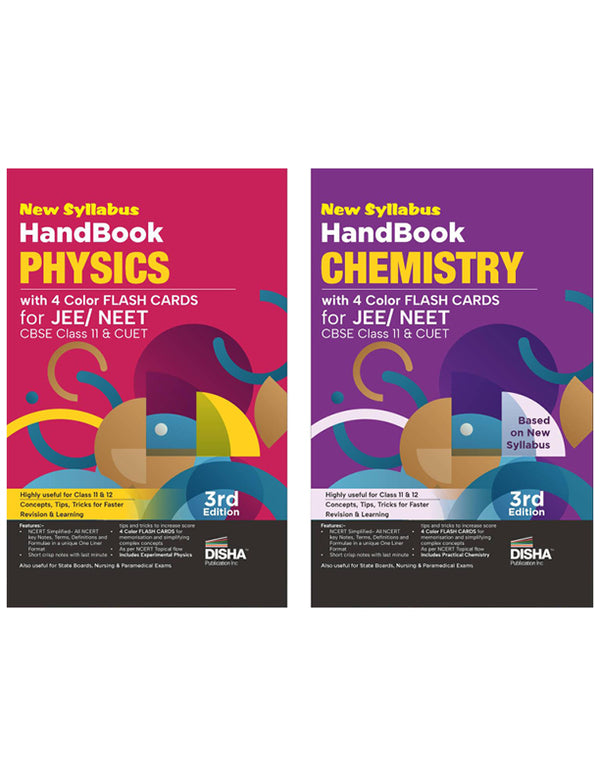 Combo (set of 2 Books) New Syllabus HandBooks of Physics & Chemistry for JEE, NEET, CBSE Class 11/ 12 & CUET 2nd Edition | Complete NCERT in One Liner Format | Engineering, Medical, Class XI & XII