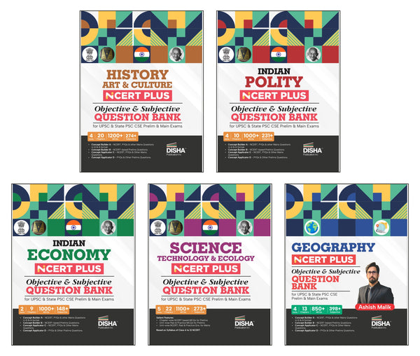 NCERT PLUS General Studies Objective & Subjective Question Bank for UPSC & State PSC Civil Seivices Prelim & Main Exams