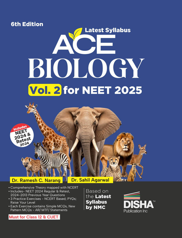 Disha New Syllabus ACE Biology Vol. 1 for NEET 2025 - 6th Edition | Based on the new syllabus by NMC | 100% useful for CUET & Class 12