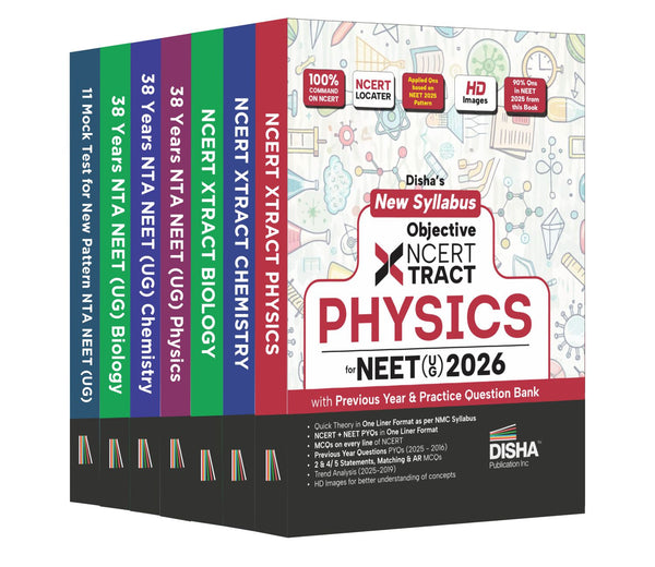 Disha Combo (7 Books) Victory NTA NEET (UG) 2026 New Syllabus Study Notes, Chapter-wise PYQs & Test Series 3rd Edn | Physics, Chemistry & Biology Study Package, PYQs & Mock Tests | 100% Solutions