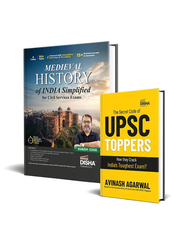 Combo - Medieval History of India Simplified for UPSC & State PSC Civil Services Exams + The Secret Code of UPSC Toppers