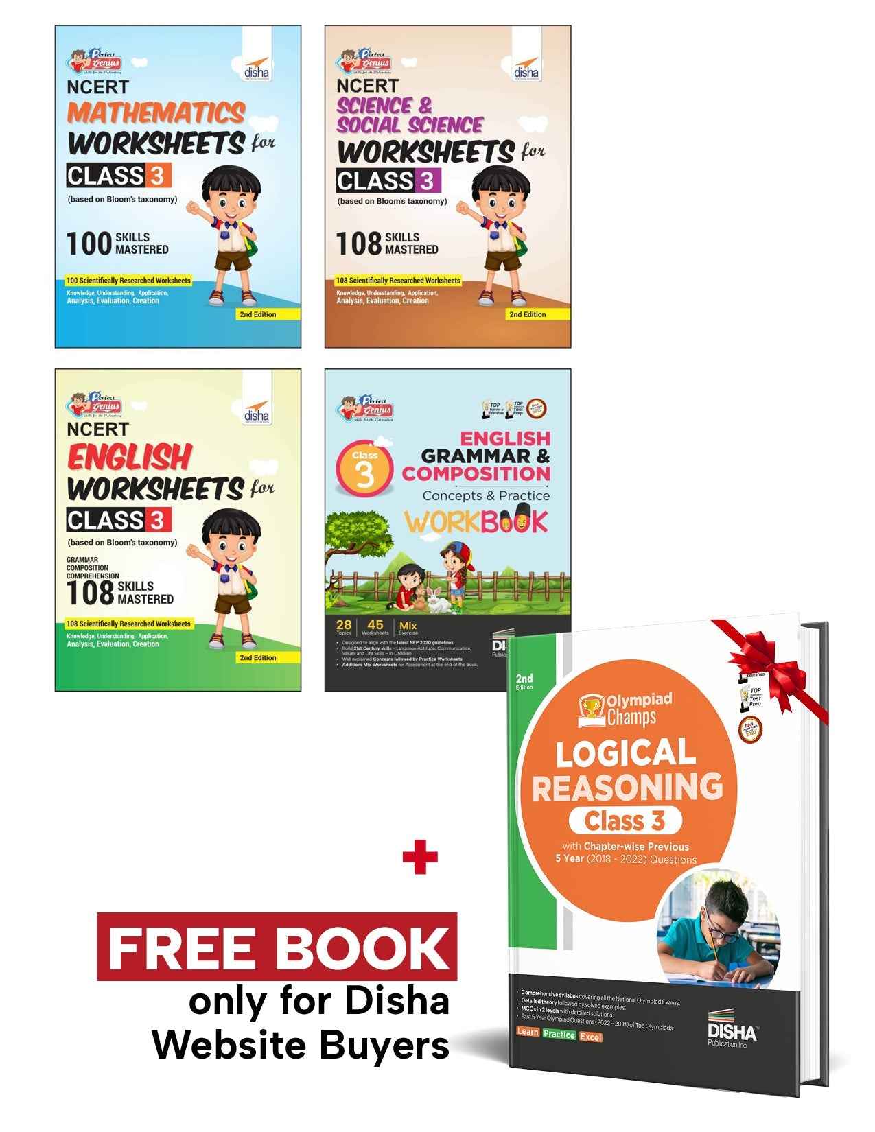 Combo (set of 4 Books) Perfect Genius Class 3 NCERT Science, Social St ...