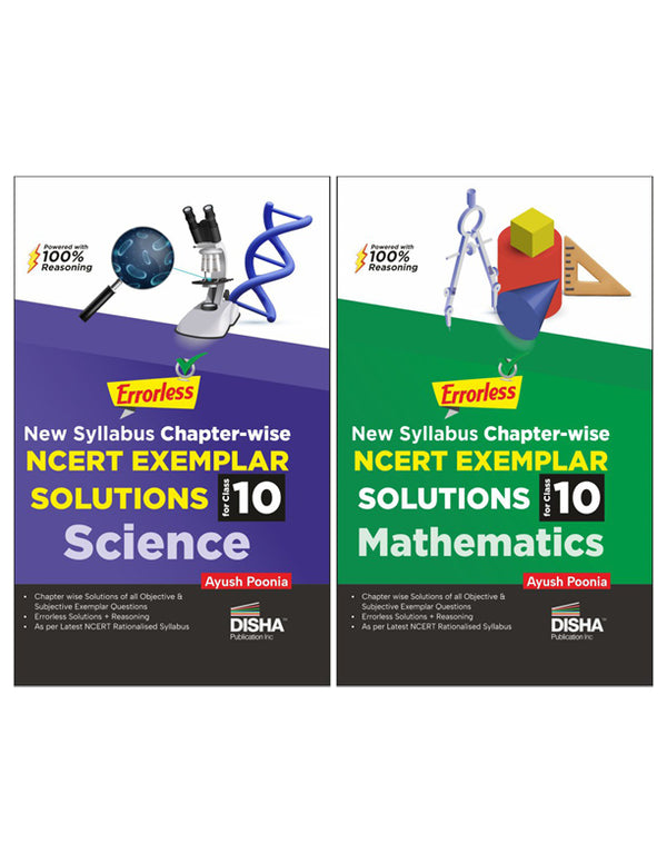 Errorless New Syllabus Chapter-wise NCERT Exemplar Solutions for Class 10 Science & Mathematics Edition 2nd | 100% Reasoning