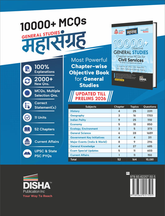 10000+ Objective General Studies Chapter-wise MCQs for Competitive Exa ...