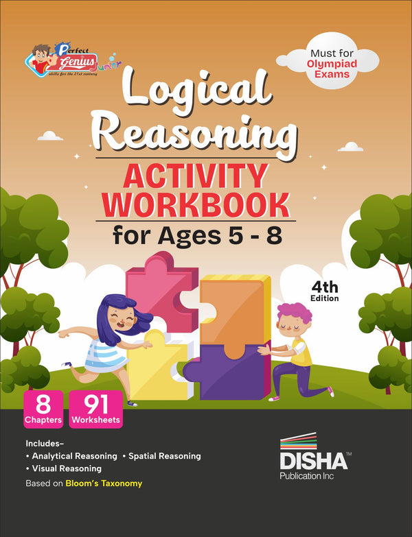 Disha Perfect Genius Logical Reasoning Activity Workbook for Ages 5 to 8 - 2nd Edition | Must for Olympiad Exams | Builds 91 Life Skills