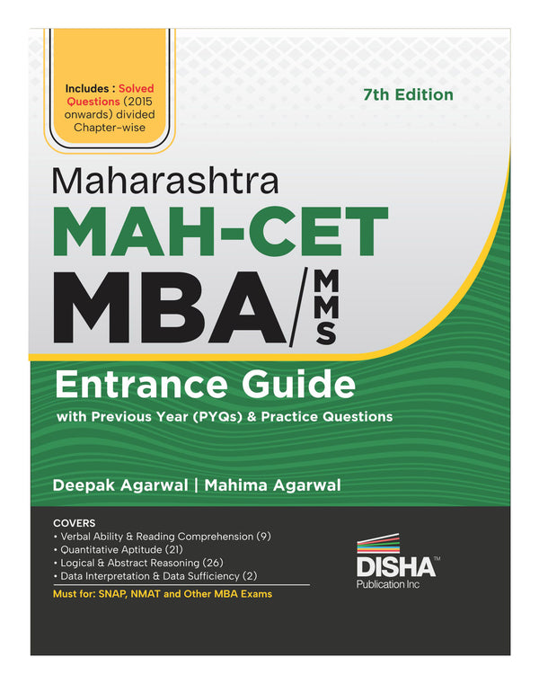 Disha Maharashtra MAH-CET MBA/ MMS Entrance Guide with Previous Year (PYQs) & Practice Questions 7th Edition | Complete Study Material for MH-CET Common Entrance Test | For 2026 Exam