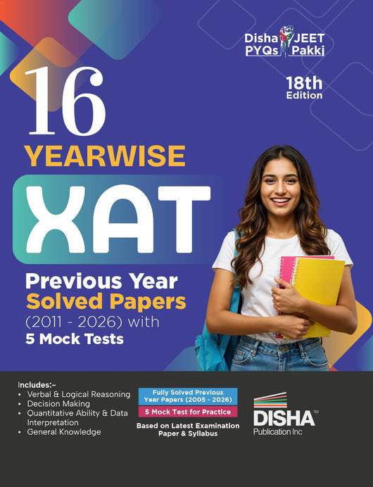 Disha 16 Year-wise XAT Previous Year Solved Papers (2011 - 2026) with 5 ...