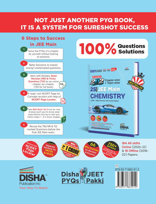 Disha Errorless 202 Chapter-wise & Topic-wise 25 Year Chemistry JEE ...