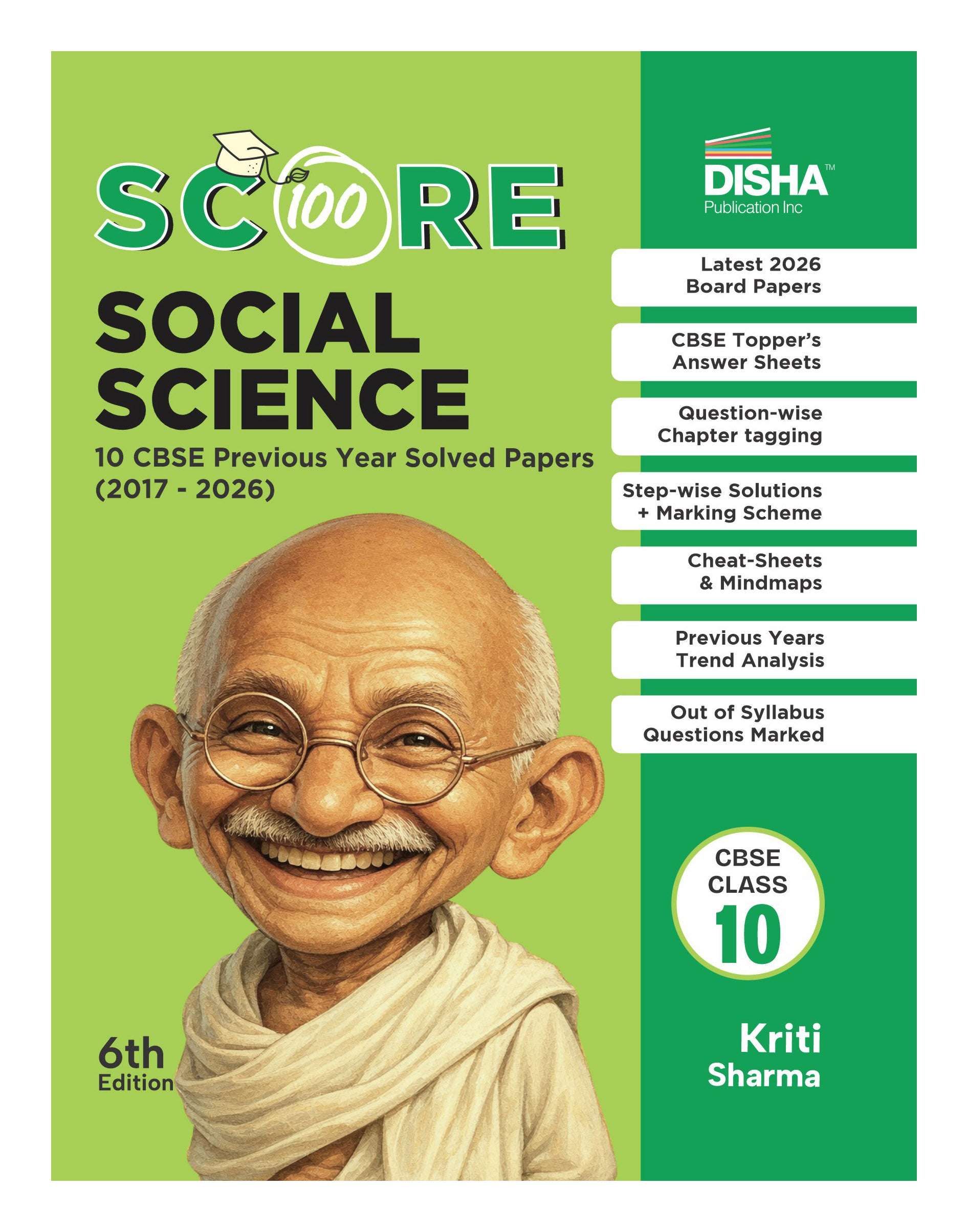 Disha Score 100 Social Science CBSE Class 10 Previous Year-wise Solved ...