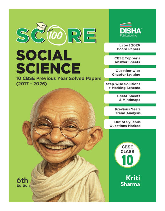 Disha Score 100 Social Science CBSE Class 10 Previous Year-wise Solved ...
