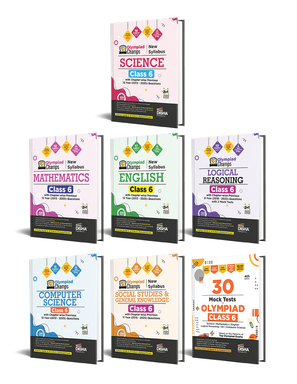 Disha Combo (7 Books) Olympiad Champs Science, Mathematics