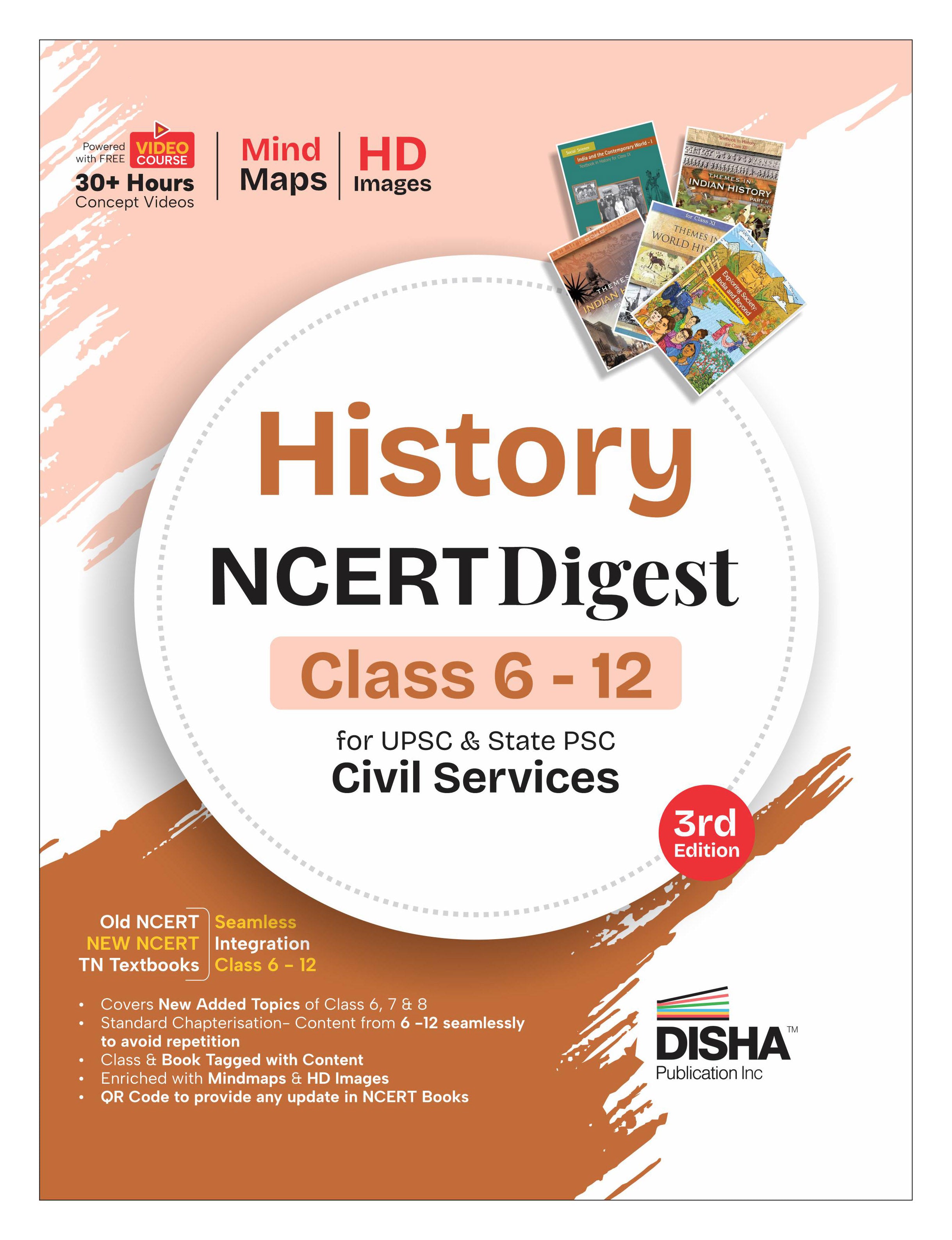Disha History NCERT (Class 6 - 12) for UPSC & State PSC Civil Services ...