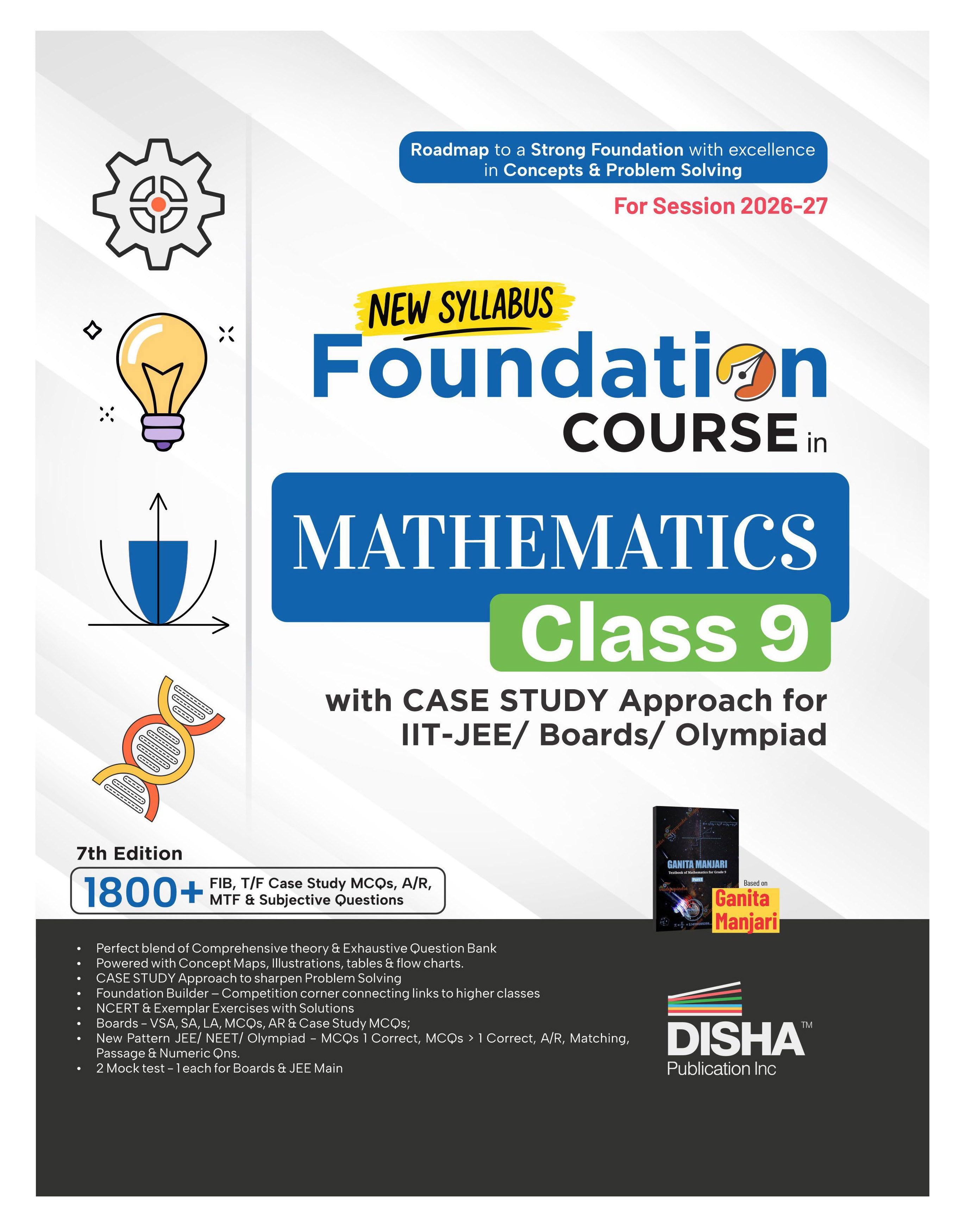 Disha New Syllabus Foundation Course in Mathematics Class 9 with Case ...