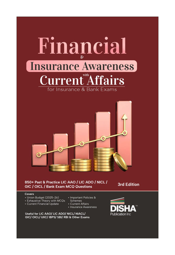 Disha Financial & Insurance Awareness with Current Affairs for Insurance & Bank Exams 3rd Edition | General Knowledge, Banking & Economy Awareness | For LIC/ NIACL/ GIC/ Bank/ MBA Exams