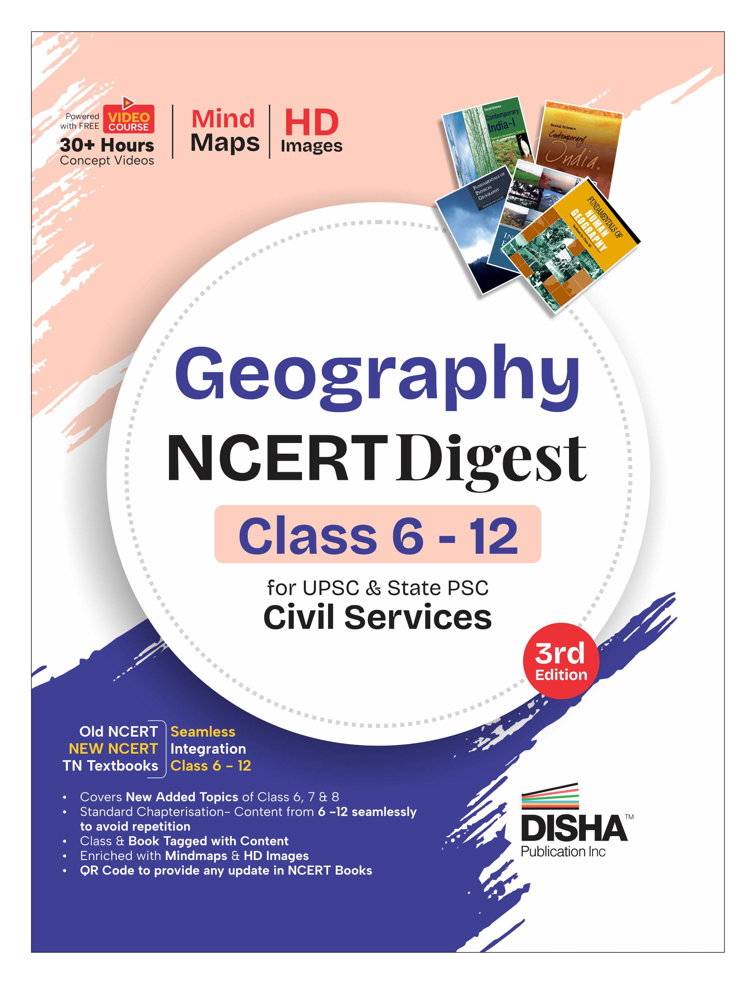 Disha NCERT Digest Geography (Class 6 - 12) for UPSC & State PSC Civil ...