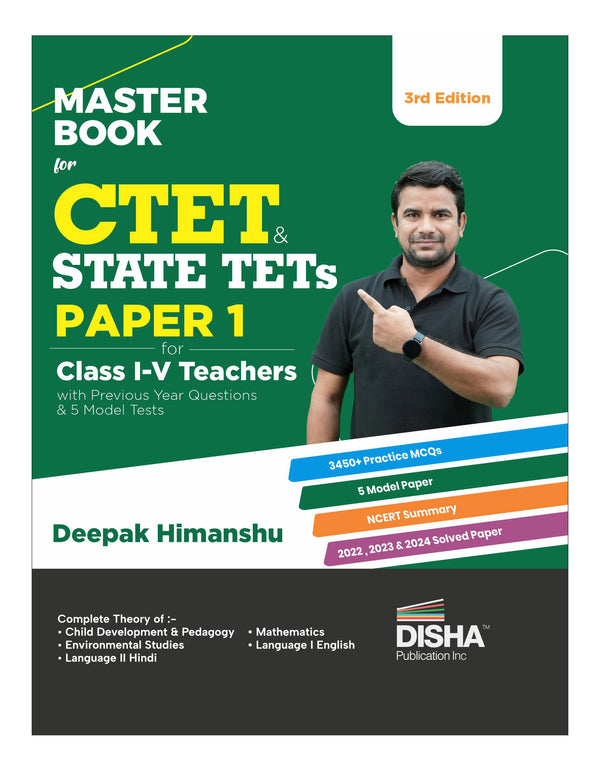 Disha Masterbook for CTET & State TETs Paper 1 for Class 1 - 5 Teachers with Previous Year Questions & 5 Model Tests 3rd English Edition | Child, Development & Pedagogy, EVS, Mathematics & Languages