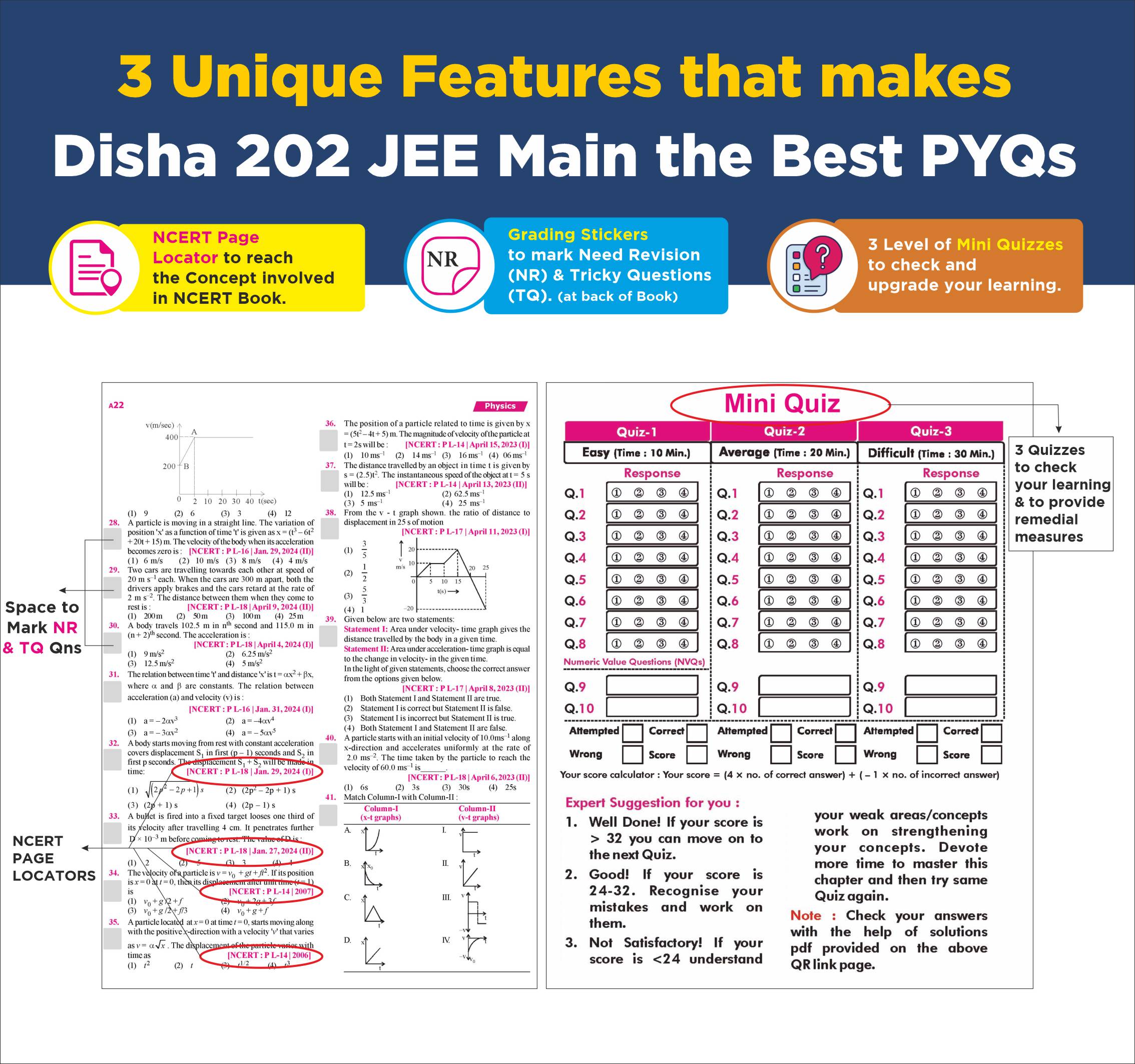 Disha Combo (3 Books) Errorless 202 Chapter-wise & Topic-wise 25 Year ...