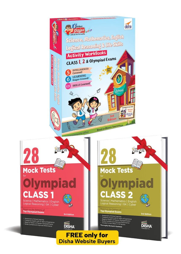 Perfect Genius Junior Activity Workbooks for Science, Maths, Logical Reasoning & English Class 1, 2 & Olympiad Exams 3rd Edition Ages 6 to 8