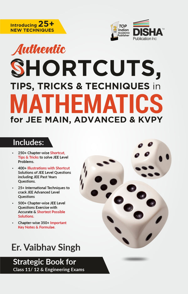 Disha Authentic SHORTCUTS, TIPS, TRICKS & TECHNIQUES in MATHEMATICS for JEE Main, Advanced & KVPY