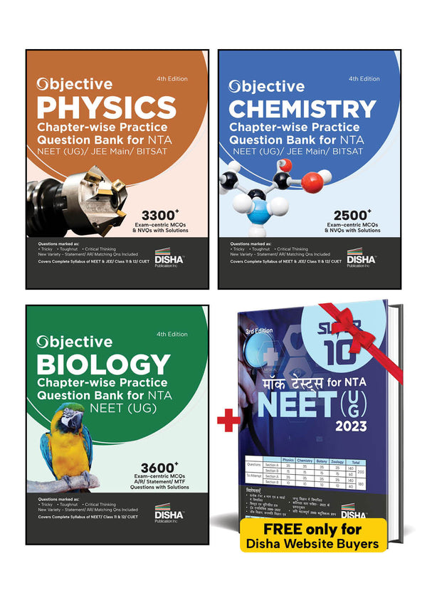 Objective Physics, Chemistry & Biology Chapter-wise Practice Question Bank for NTA NEET (UG) 4th Edition | MCQs based on Main Previous Year Questions PYQs | Useful for CBSE 11/ 12 & CUET | PCB