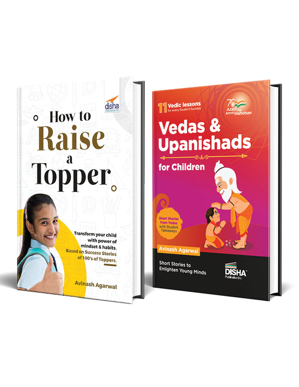 Combo - How to Raise a Topper and Vedas & Upanishads for Children – Engaging Stories to enlighten students