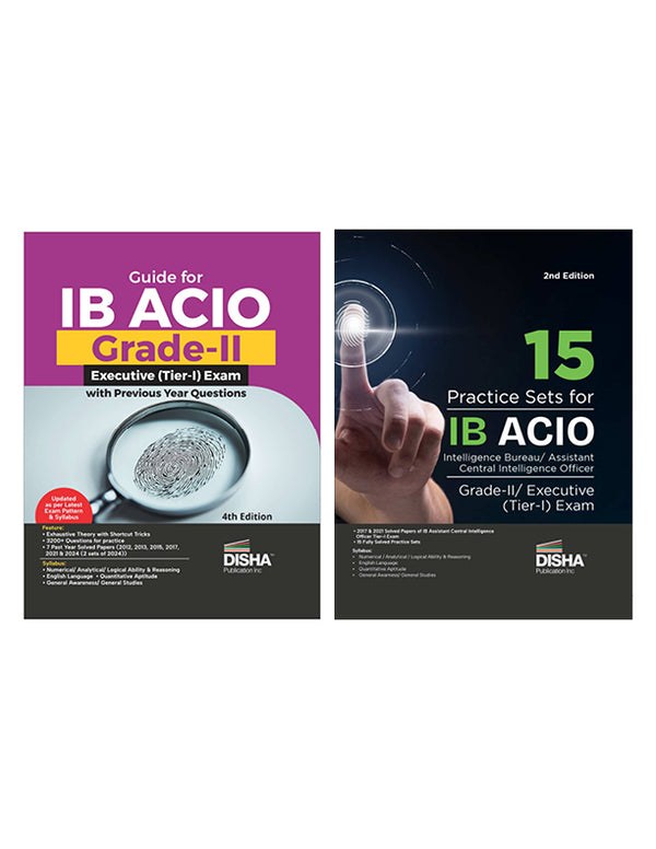 Disha IB ACIO Grade-II/ Executive (Tier-I) Exam Study Material with PYQs & 15 Practice Sets | Intelligence Bureau Assistant Central Intelligence Officer
