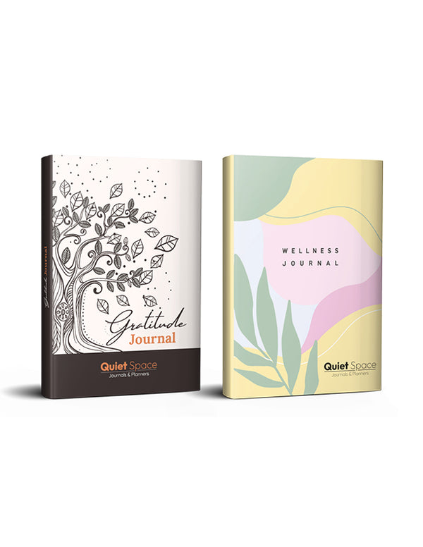 Quiet Space Combo: Gratitude Journal + Wellness Journal