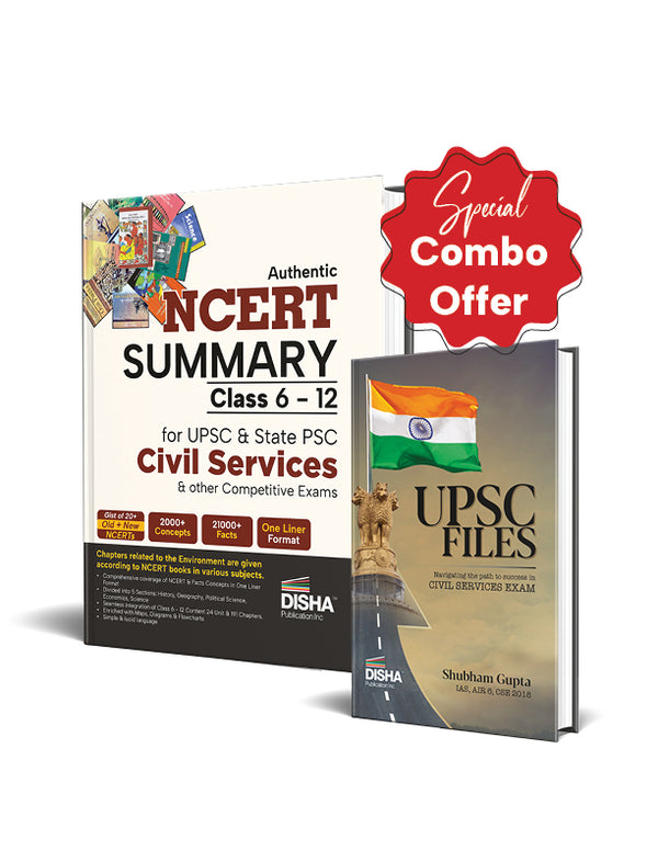 COMBO (NCERT Summary + UPSC Files by IAS Shubham Gupta): India’s First Comprehensive Guide to Old & New NCERTs (Class 6–12) and Strategies for Civil Services Success