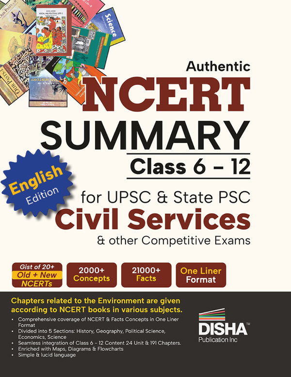 Authentic NCERT Summary (Class 6 to 12) for UPSC & State PSC Civil Services & other Competitive Exams | Old & New NCERT One Liner General Studies | IAS Prelims & Mains