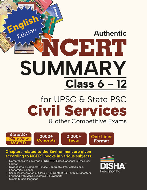 Authentic NCERT Summary (Class 6 to 12) for UPSC & State PSC Civil Services & other Competitive Exams | Old & New NCERT One Liner General Studies | IAS Prelims & Mains